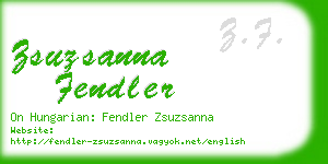 zsuzsanna fendler business card